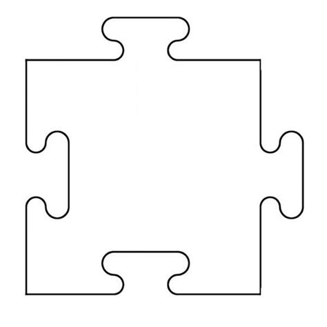 5 Piece Puzzle Template