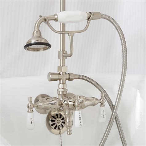 Maybe you would like to learn more about one of these? Clawfoot Tub Solid Brass Shower Conversion Kit with Hand ...