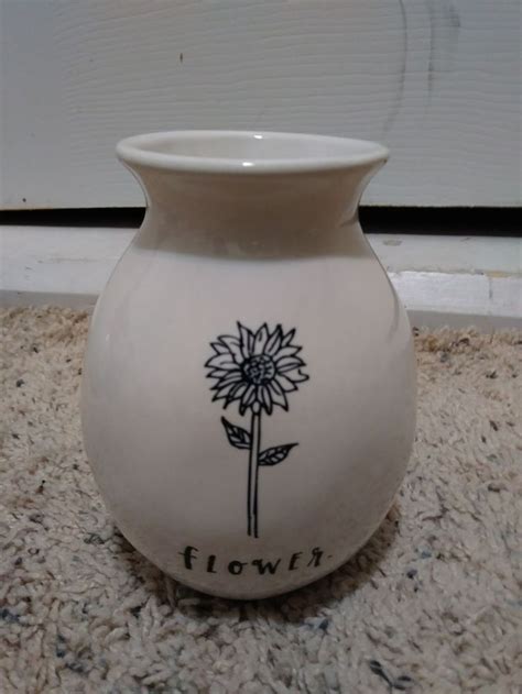 New Rae Dunn Flower Vase On Mercari Flower Vases Rae Dunn Rae Dunn