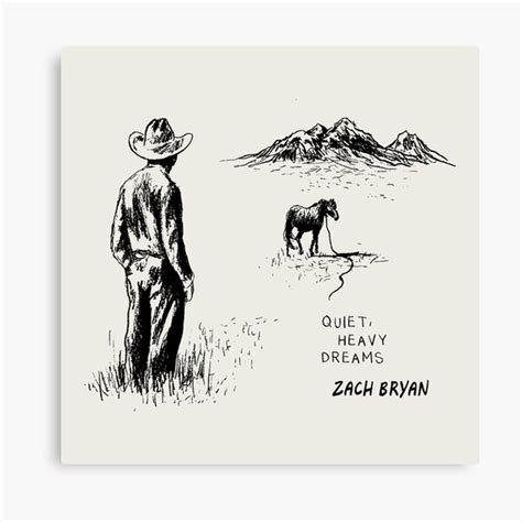 Zach Bryan Quiet Heavy Dreams Canvas Print For Sale By Skyafterdusk