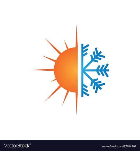 Heating And Cooling Logos Royalty Free Vector Image