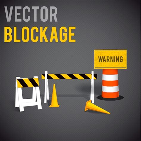 Premium Vector Blockage Elements Set