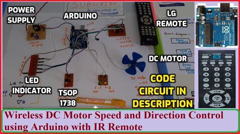 Wireless Dc Motor Speed And Direction Control Using Arduino With Ir