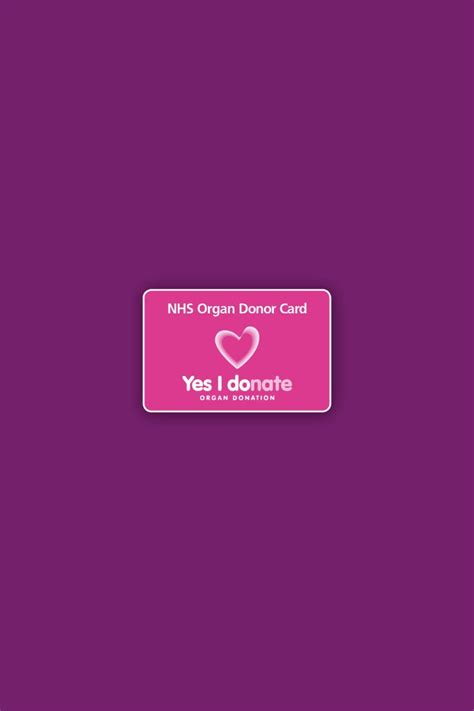 A smaller number of organs come from healthy people. Organ donor card | Organ Donation - English