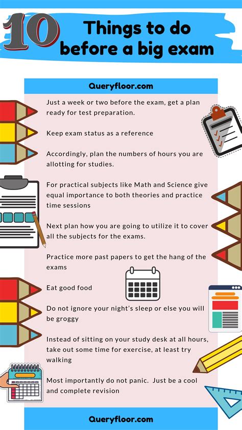 10 Things To Do Before A Big Exam Exam Preparation