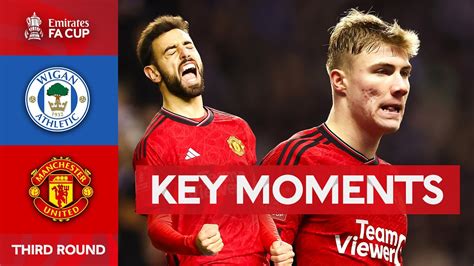 Wigan Athletic V Manchester United Key Moments Third Round