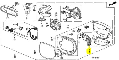 Genuine Honda Jazz Right Side Mirror Indicator Unit 2009 2015
