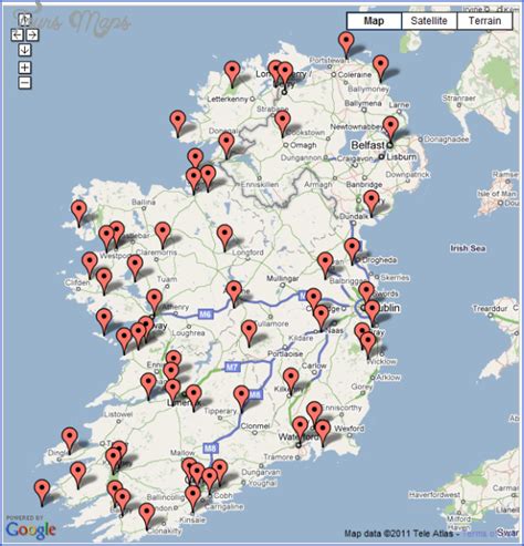 Ireland Map Tourist Attractions
