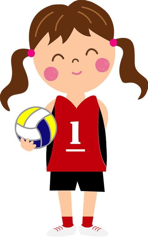 Girl With Volleyball Clipart Free Download Transparent Png Creazilla