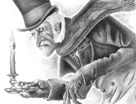 Drawing Of Scrooge From Disneys A Christmas Carol
