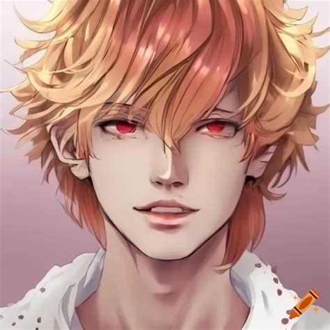 cosplay of a cupid doctor with strawberry blonde hair and red eyes on craiyon