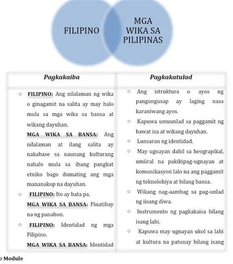 Ano Ang Pagkakaiba At Pagkakatulad Ng Wikang Tagalog Pilipino At Filipino