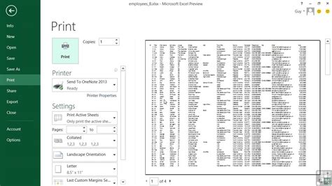 Microsoft Excel 2013 Tutorial Paper Size Orientation Margins And Scaling Options Youtube