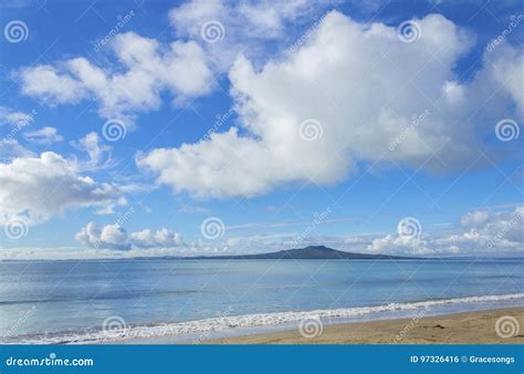 Paesaggio Del Paesaggio Della Spiaggia Auckland Nuova Zelanda Di
