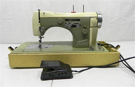 Vintage Necchi Bu Supernova Sewing Machine Heavy Duty With Case Ebay