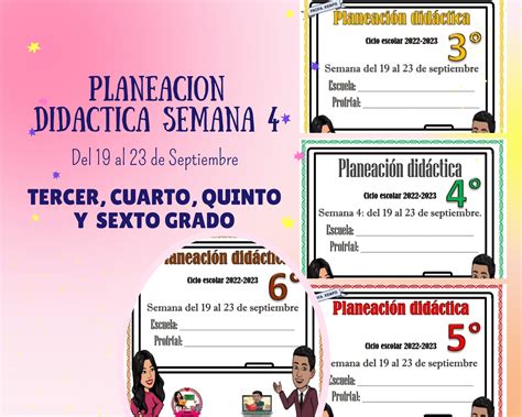 Planeacion Didactica Semana Tercer Cuarto Quinto Y Sexto Grado