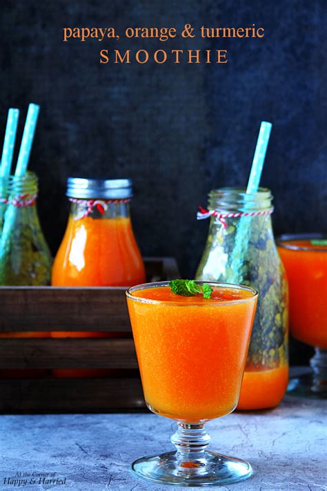 Papaya Orange And Turmeric Smoothie