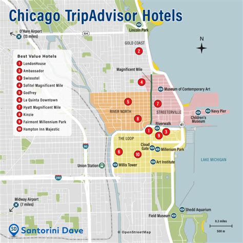 CHICAGO HOTEL MAP Best Areas Neighborhoods Places To Stay
