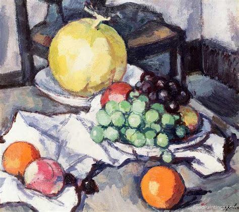 Still Life With Melons And Grapes Food Paintings