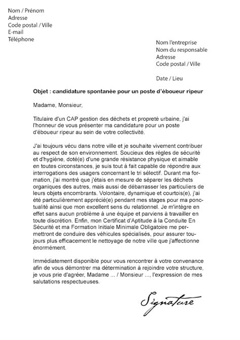 Lettre De Motivation Agent De Propret Urbaine Sans Experience