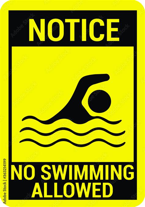 No Swimming Allowed Do Not Swim Banned Prohibited Deep Water Flash