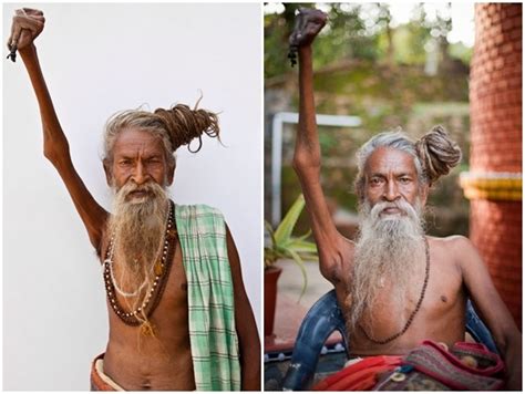 The Effects Of Defying Gravity Sadhu Amar Bharati Raised His Arm For