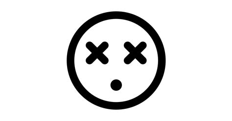 Smiley X Eyes Free Vector Icon Iconbolt