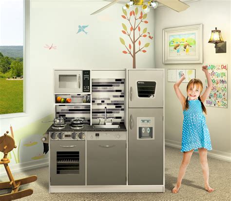 This kidkraft kitchen has received positive ratings and reviews letting your child play with big kitchen set for kids is a very fun activity. Wooden play kitchen set / Kids toy kitchen - Naomi Home