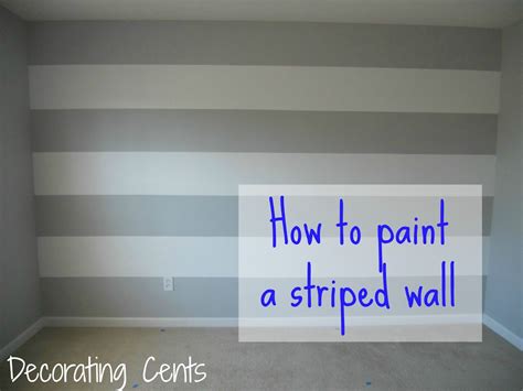 The soft pink stripes in a wide design are the cherry on the. Decorating Cents: Painting A Striped Wall | Striped accent ...