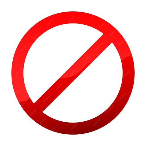 Premium Vector Not Allowed Sign Vector Illustration