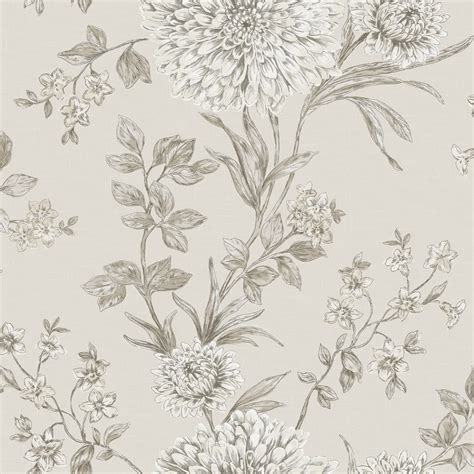 , elegance flower grey wallpaper as creation wallpaper 1000×1000. Panache Bordeaux Floral Wallpaper Beige, Grey (208528 ...