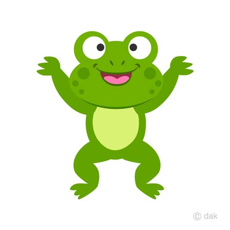 Premium Vector Cute Happy Frog Jumping Isolated Clip Art Library