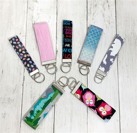 Matching Keychain Choose Your Print Fabric Keychain Etsy
