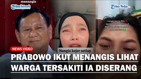 Prabowo Ikut Menangis Lihat Warga Sedih Tonton Debat Capres Dirinya