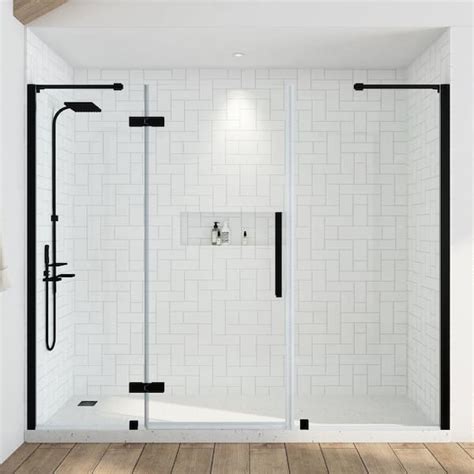Ove Decors Tampa 81 38 In W X 72 In H Pivot Frameless Shower Door In