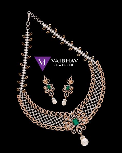 Diamond Necklace Sets By Vaibhav Jewellers Indian Jewellery Designs