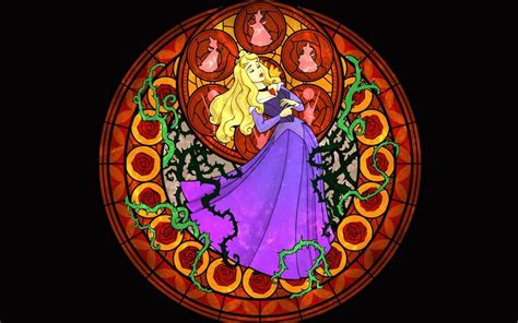 Kingdom Hearts Sleeping Beauty Stained Glass 1920x1200 Video Games