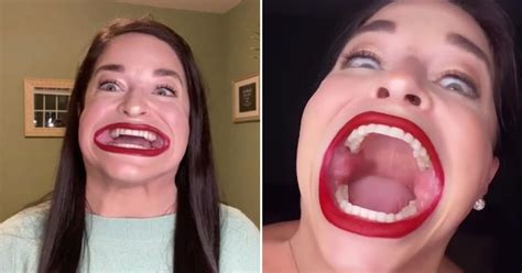 Woman With One Of The Biggest Mouths In The World Shows How She Crams