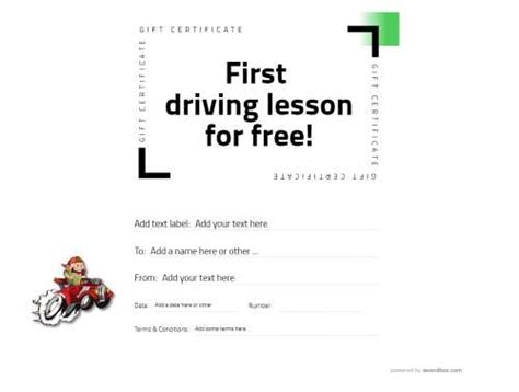 downloadable driving lessons gift voucher template gift vouchers bee  driver training