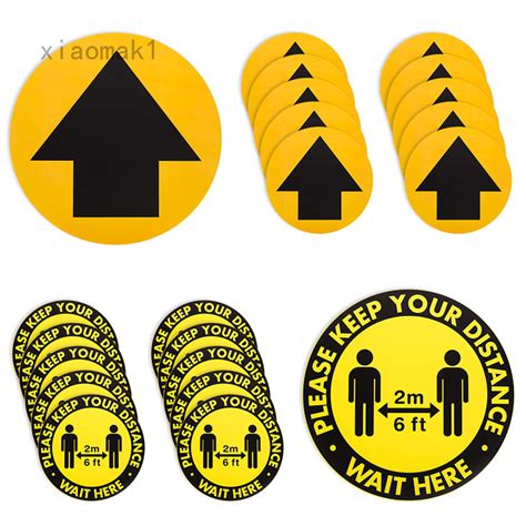 20pcs Directional Arrows Social Distance Floor Decal Stickers Floor