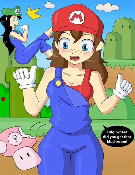 Mario And Luigi Rule 63 Gender Bender By Themaskofafox On Deviantart