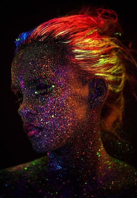 Experimental Portraits With Uv Lighting And A Rainbow Of Fluorescent Paints Creative Boom