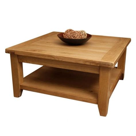 Vancoouver Rustic Oak Large Square Coffee Table Click Oak Oak