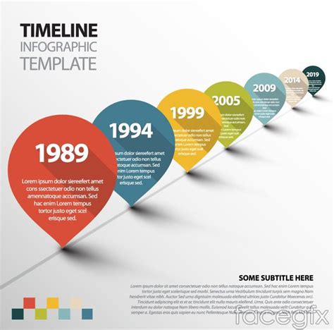 Business Information Maps The Color Timeline Vector Timeline