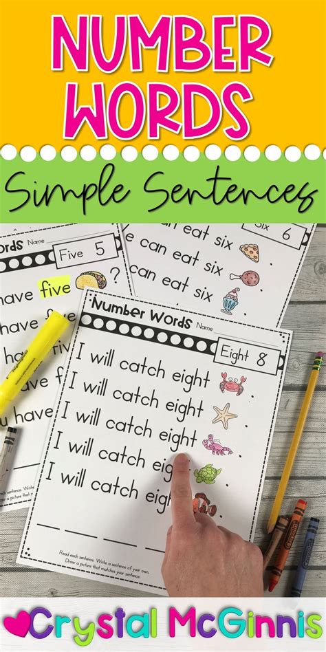 This Set Of Simple Sentences Are Perfect For Practicing Number Words