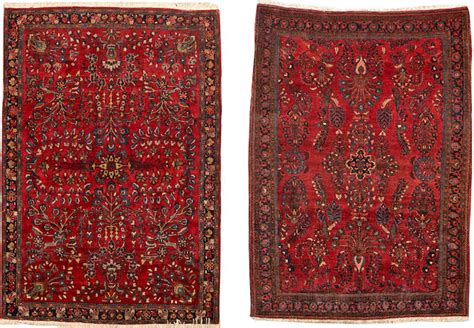 bonhams a group of two sarouk rugs central persia sizes approximately 3ft 4in x 5ft