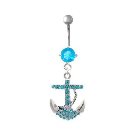 Body Accentz Belly Button Ring Navel Anchor Body Jewelry Dangle 14 Gauge Hope That You Do