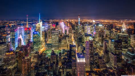 Manhattan Skyline New York Panorama Hd Wallpaper