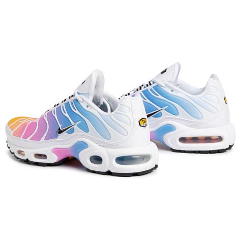 Buty Nike Air Max Plus 605112 115 White Black University Blue Sneakersy Półbuty Damskie