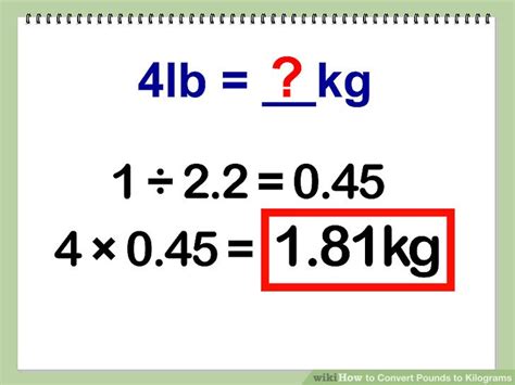 How To Convert Pounds To Kilograms 3 Steps With Pictures